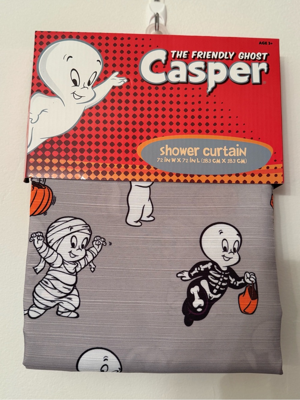 Casper Halloween Fabric Shower Curtain